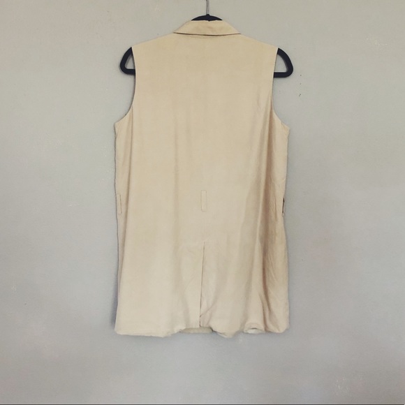 SOLD Vintage silk trench vest jacket - Picture 2 of 10